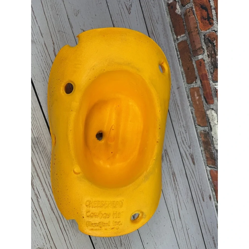 Vintage CHEESEHEAD Cowboy Hat Foam Green Bay Packers Fan Souvenir Collectible